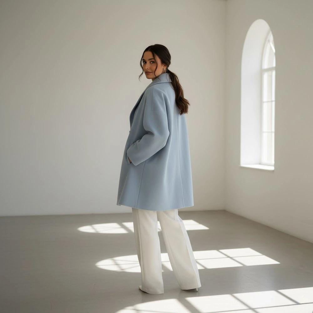 Luxury Oversized Wool-Blend Statement Coat
