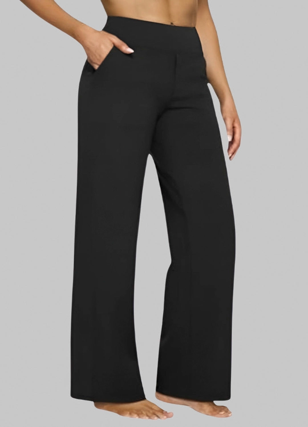 Tailored Wide-Leg Office Trousers