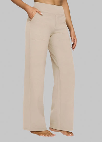 Tailored Wide-Leg Office Trousers