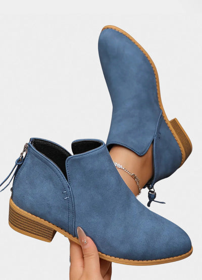 Essential Leather Ankle Boots with Block Heel