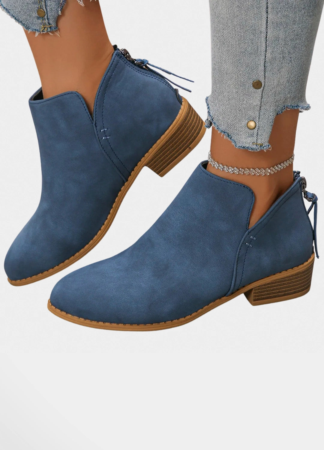 Essential Leather Ankle Boots with Block Heel