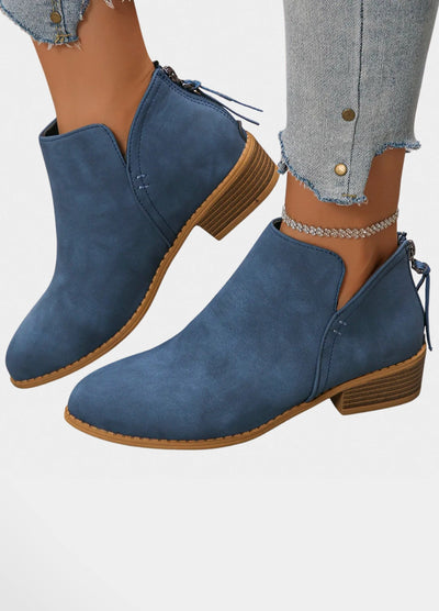 Essential Leather Ankle Boots with Block Heel
