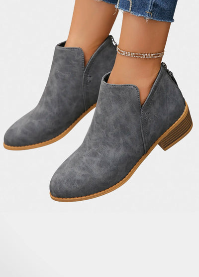 Essential Leather Ankle Boots with Block Heel