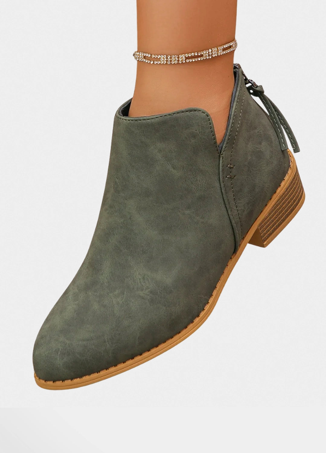 Essential Leather Ankle Boots with Block Heel